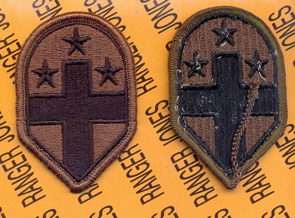 US Army 332nd Medical Brigade OD Green & Black BDU uniform patch