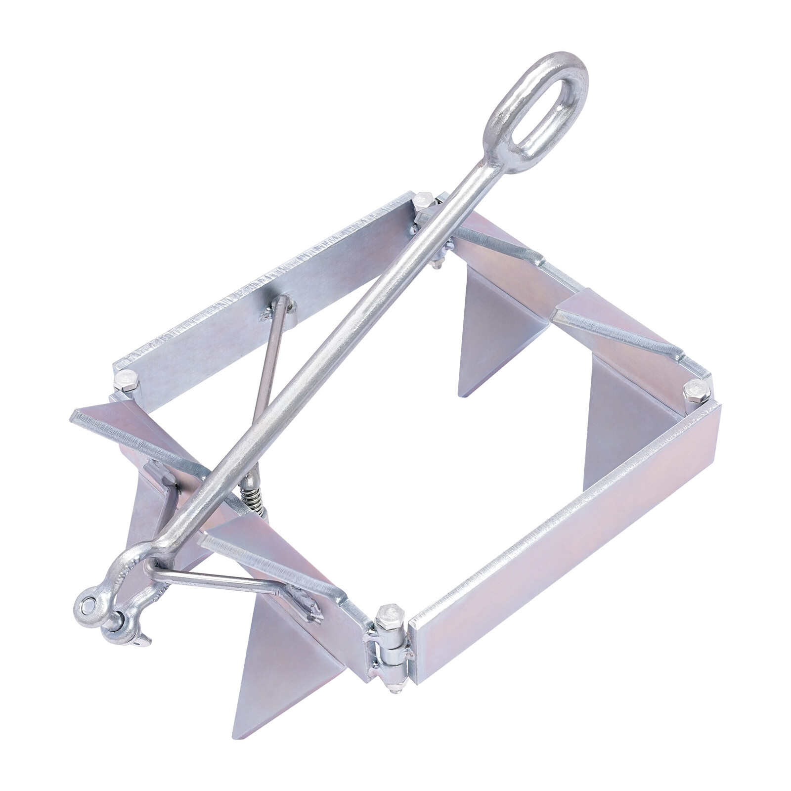 Boat Slide Box Anchor, Foldable Sliding Cube Anchor, Foldable Boat Anchor 13 lbs
