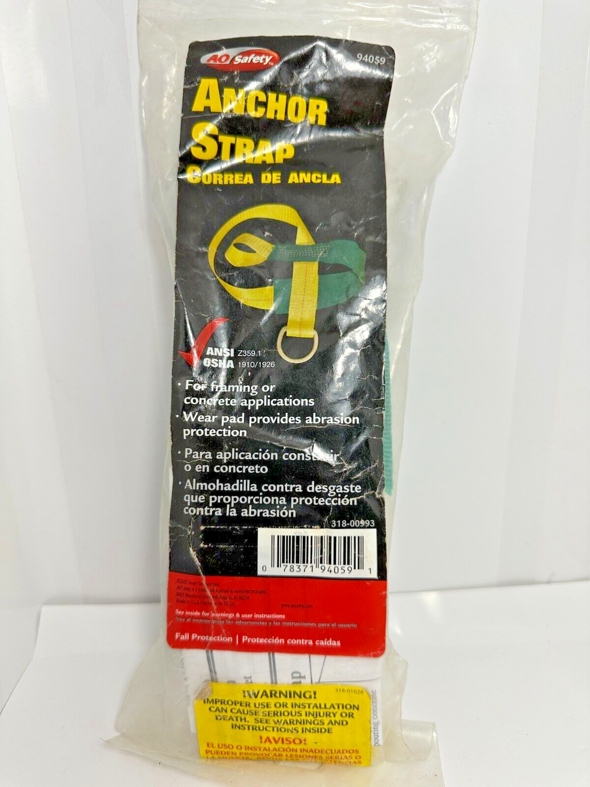 AO Safety Anchor Strap Fall Protection 94059