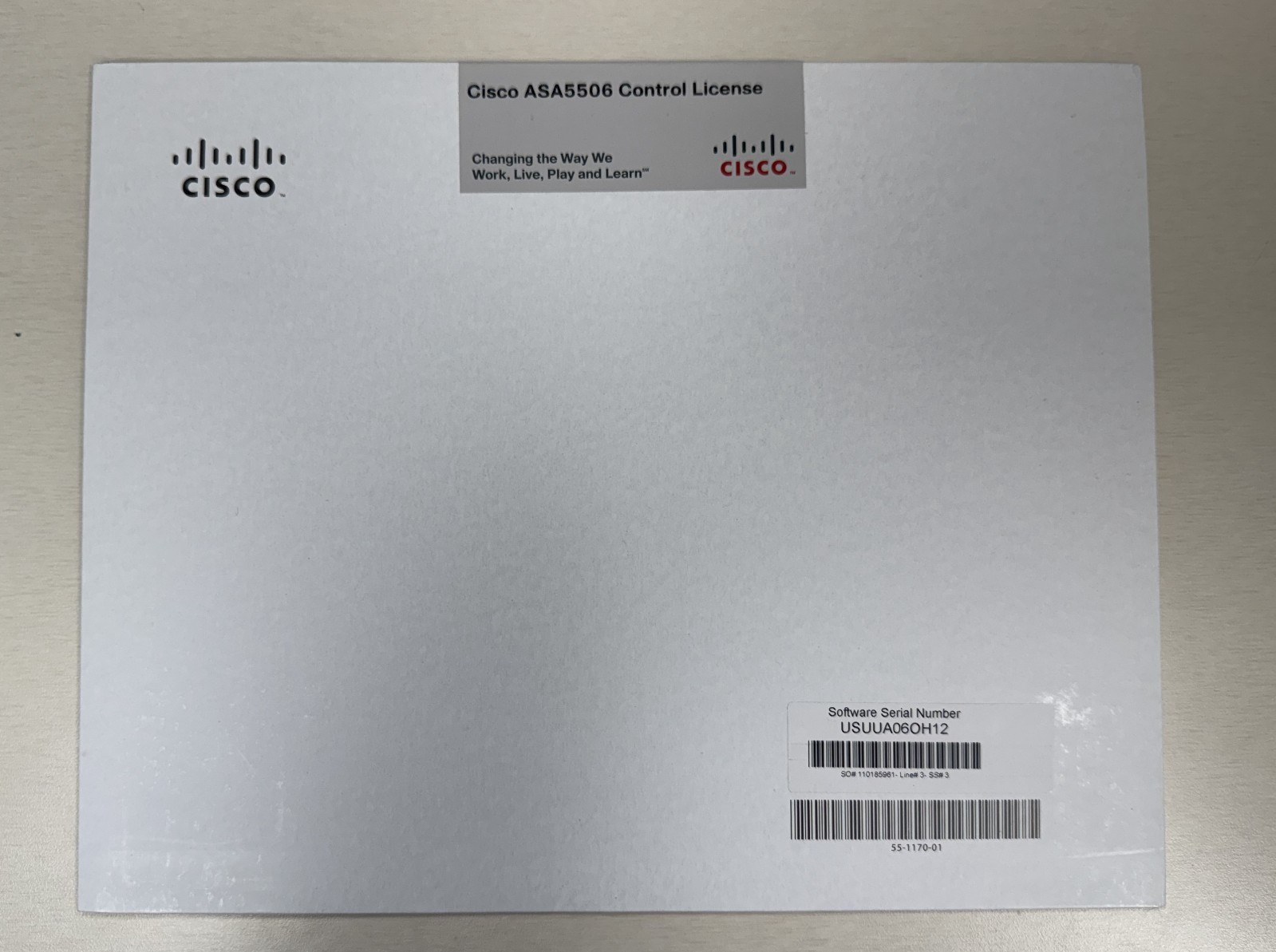 Cisco ASA5506 Control License - SEALED
