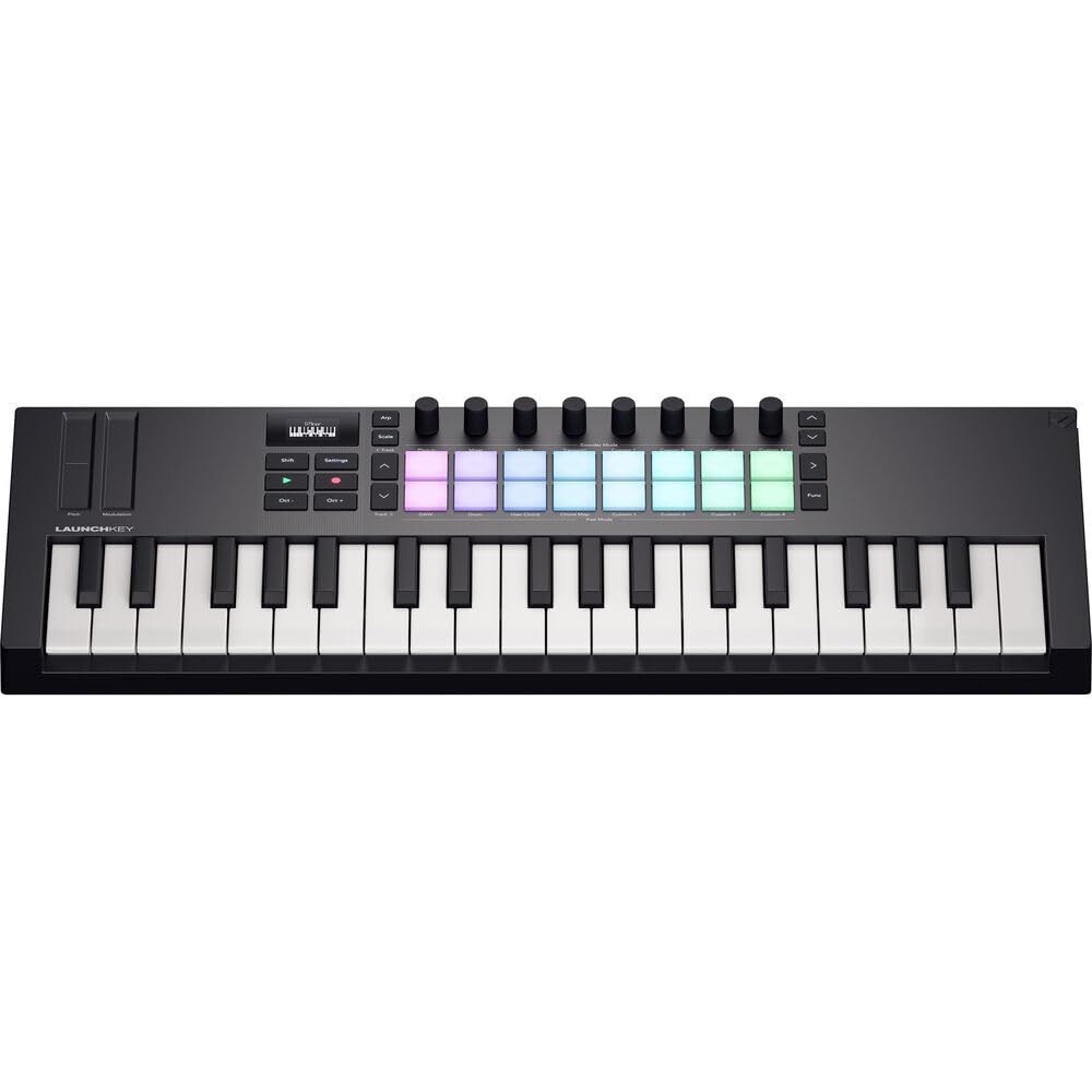 Novation Launchkey Mini 37 MK4 USB MIDI Keyboard Controller Compact, black