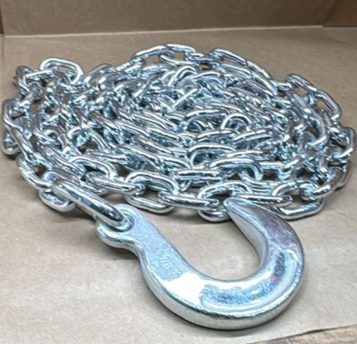 FRAME MACHINE TOWER Chain 3/8" W WELDED FOUNDRY HOOK CHROME PLATED BEST 1