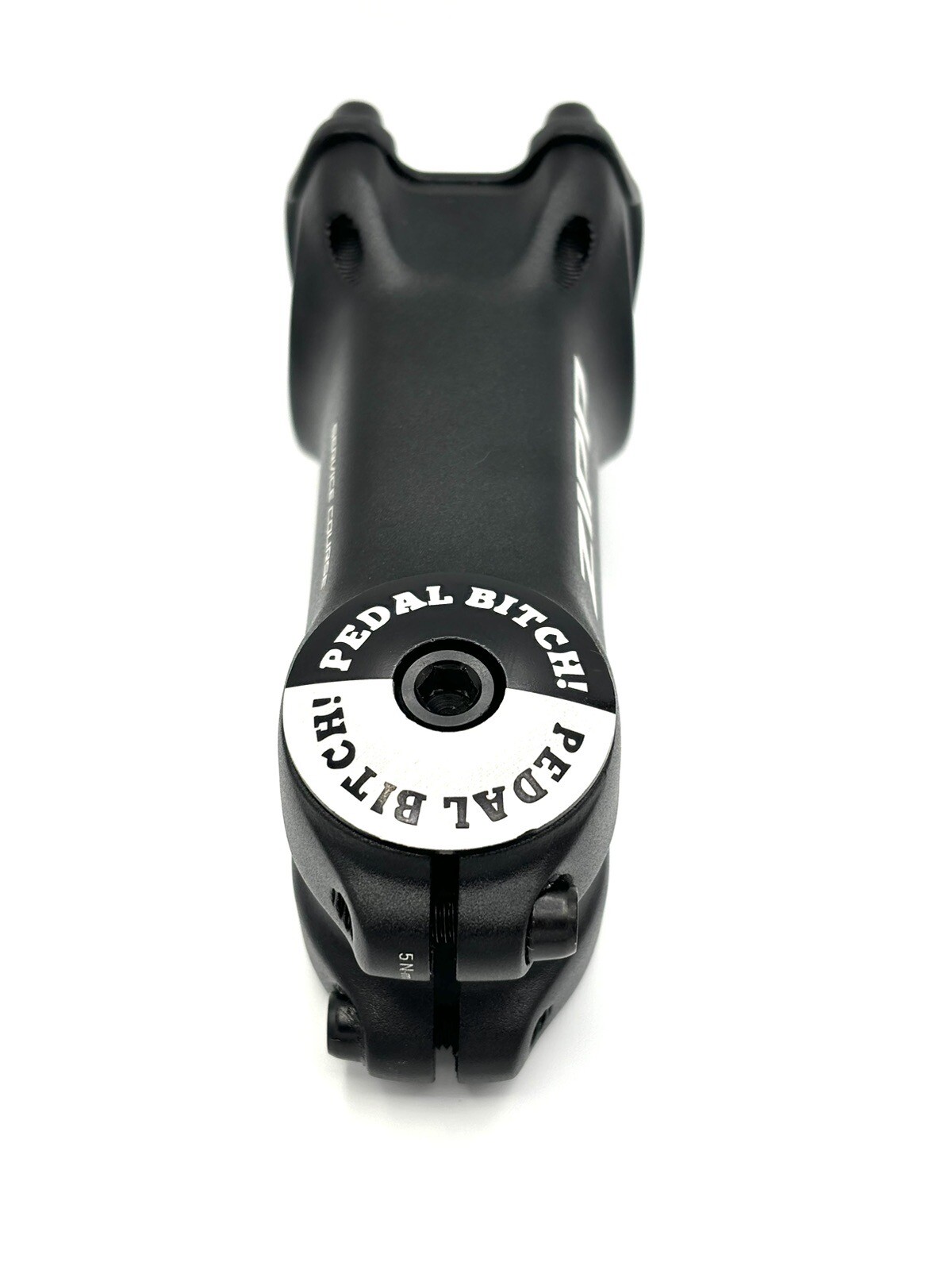 PEDAL B*TCH - Laser etched Threadless Bicycle Headset Stem Cap 1 1/8