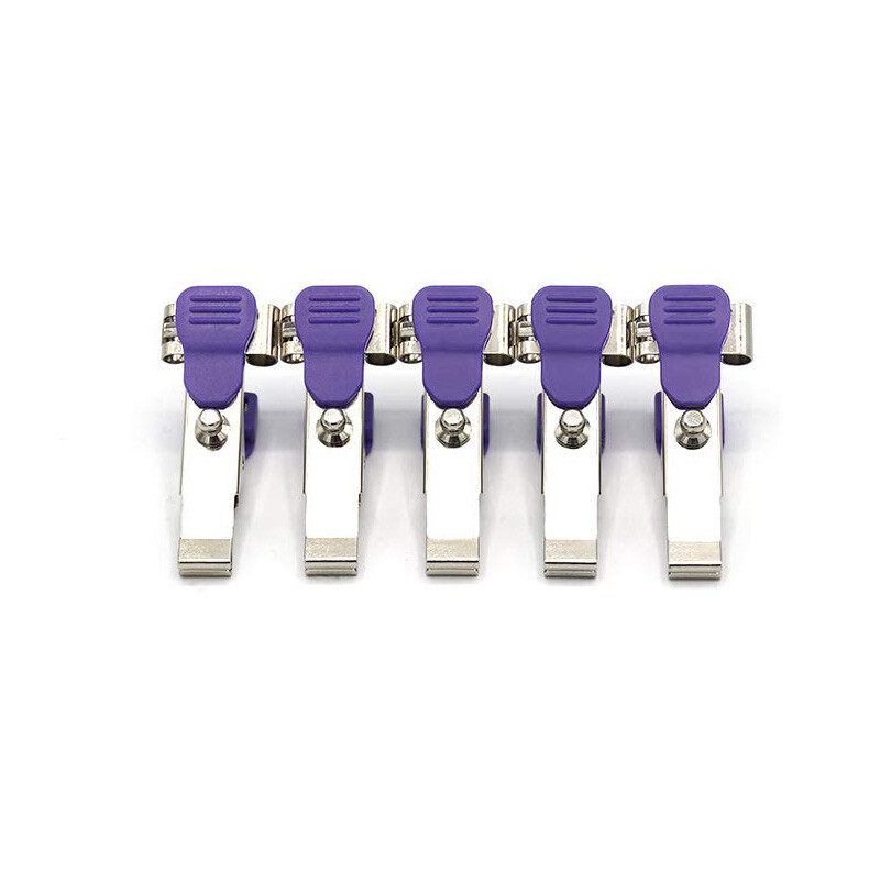10pc metal Clip veterinary ECG electrode flat clamp snap connection to ECG cable