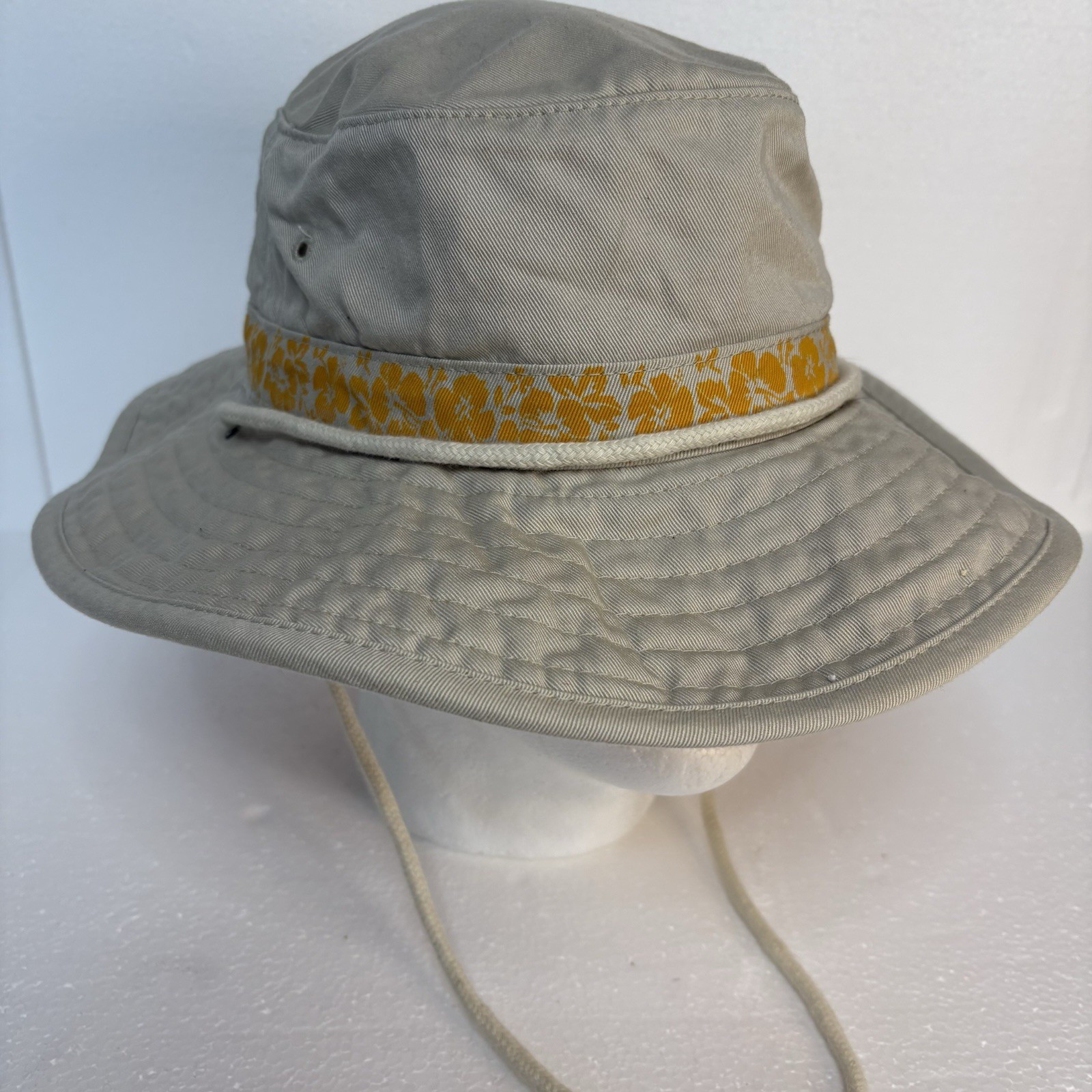 DPC Dorfman Pacific Co. Khaki Cotton Boonie Outdoor Hat Adult Size M Bucket