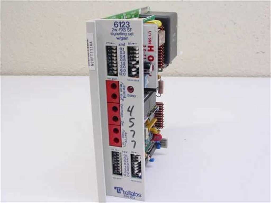 Tellabs 816123 2w FXS SF Signaling Set w/ Gain Term Repeater Module 6123