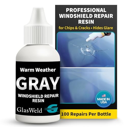 Windshield Chip Repair Kit with Resin & Injector – Glasses Grey - Warm Weather