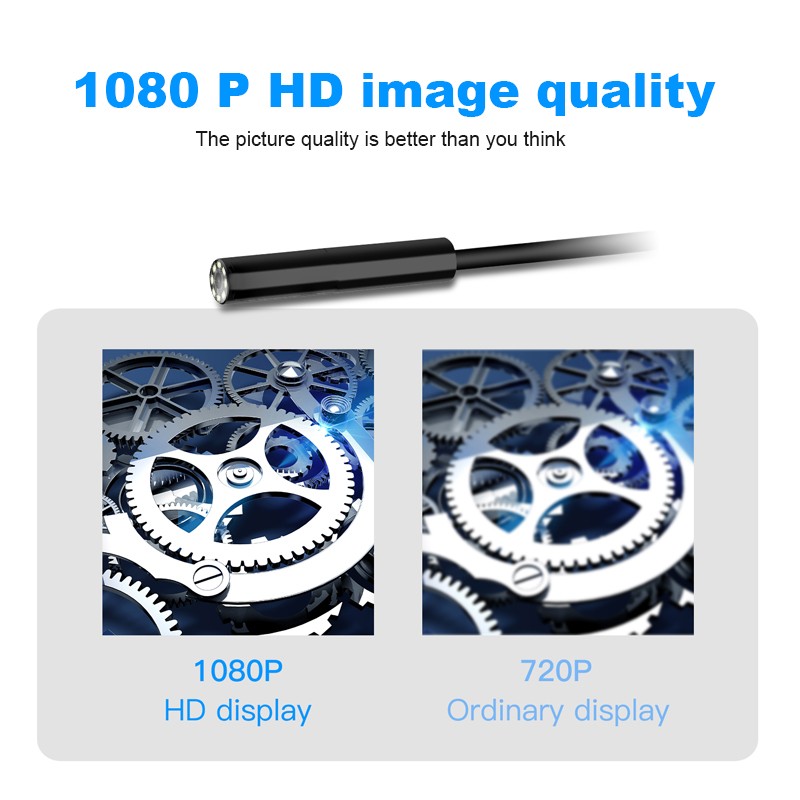 Handheld 2.4" Endoscope IP68 Waterproof Industrial Borescope Inspection Camera