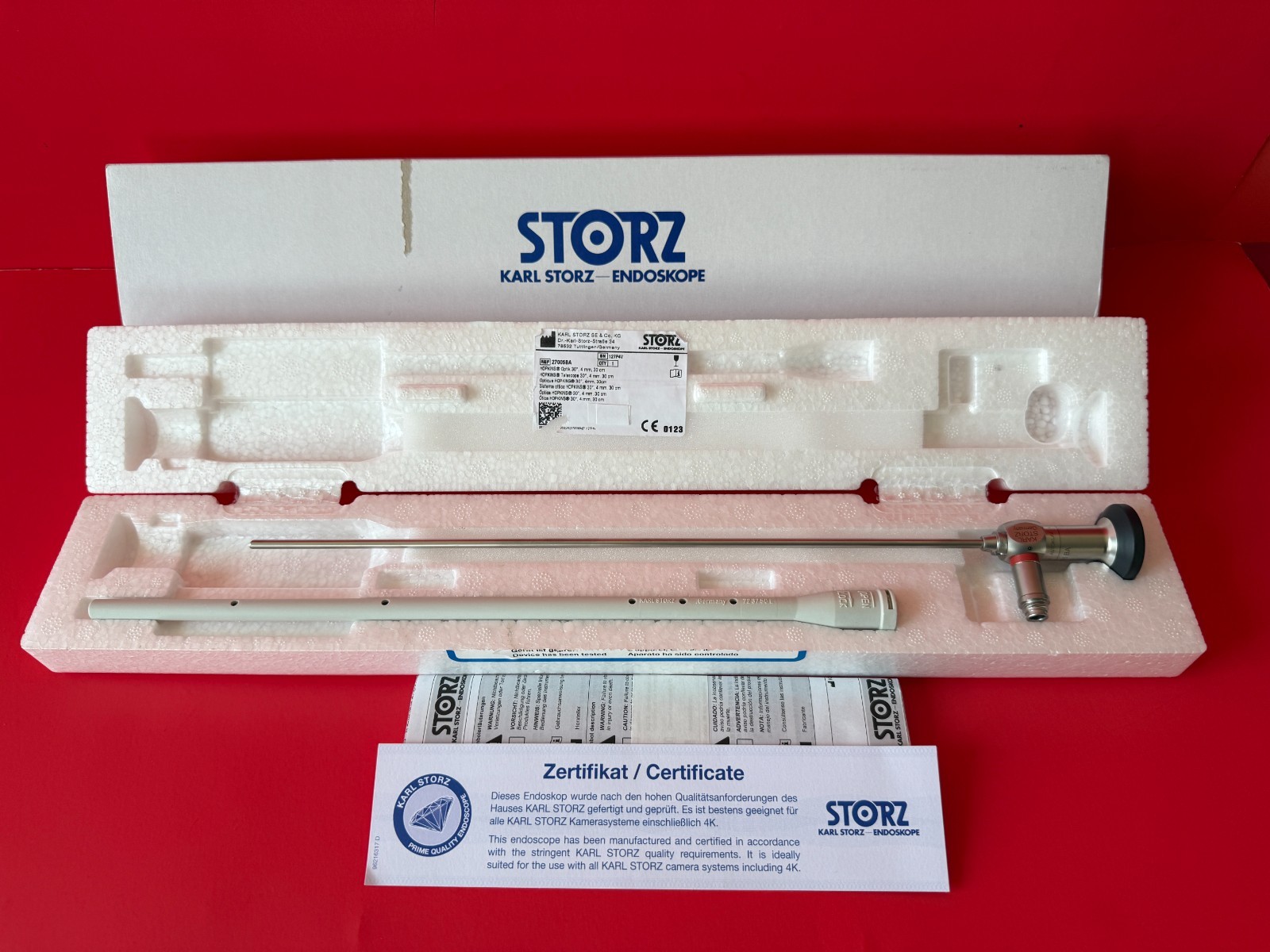 Karl Storz 27005BA 30° 4mm 30cm Hopkins Endoscope Optics Endoscope Telescope.