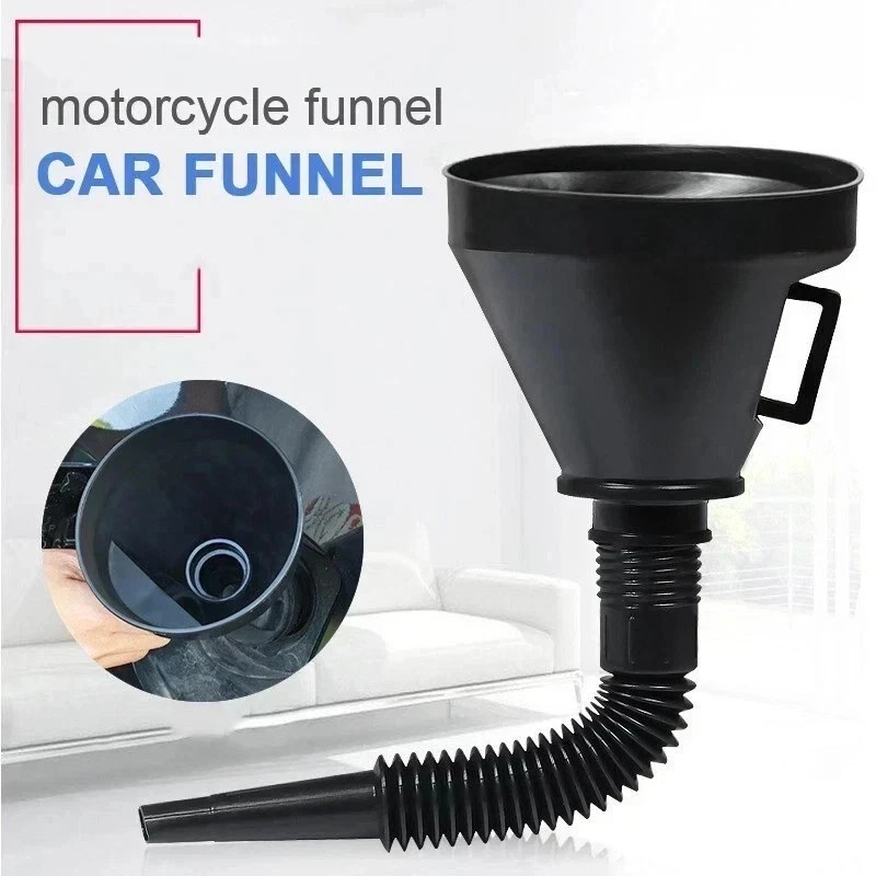 Flexible Large Funnel Oil Water Gas Fuel Spout Funnel for Car Motorcycle Boat **