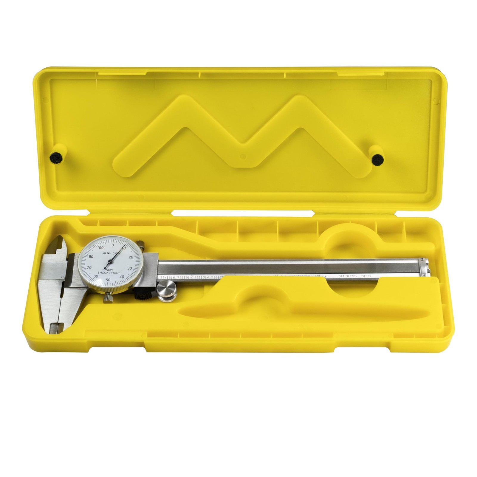 06 Inch 4 Way Dial Caliper .001 Inch Shock Proof Imperial Carbon Steel