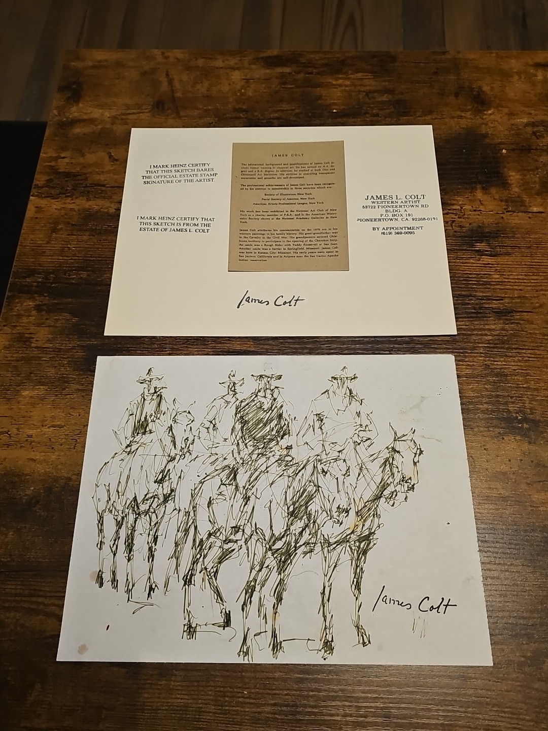James Colt Western Cowboys Sketching  (255)