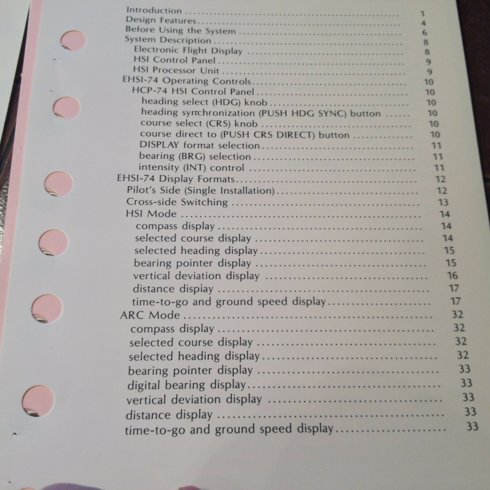 Collins EHSI-74 Electronic HSI Pilot's Guide