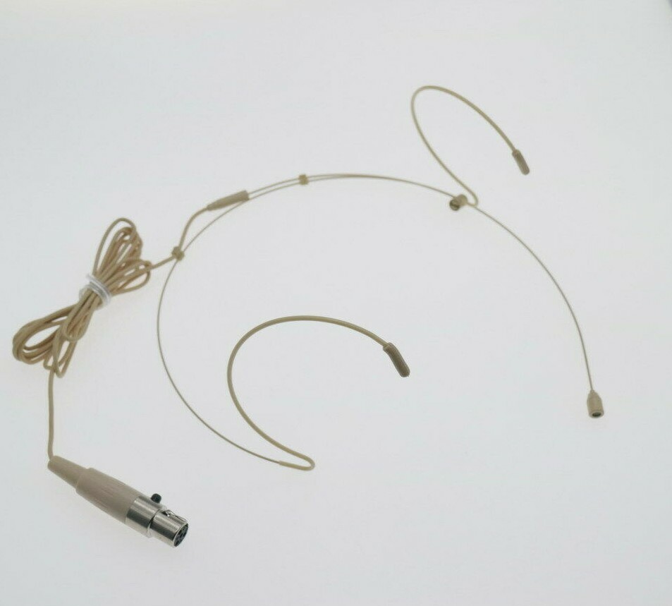 UR5-Shure Head Headset Microphone For Shure Wireless Mic Earset TA4F 4Pin Beige