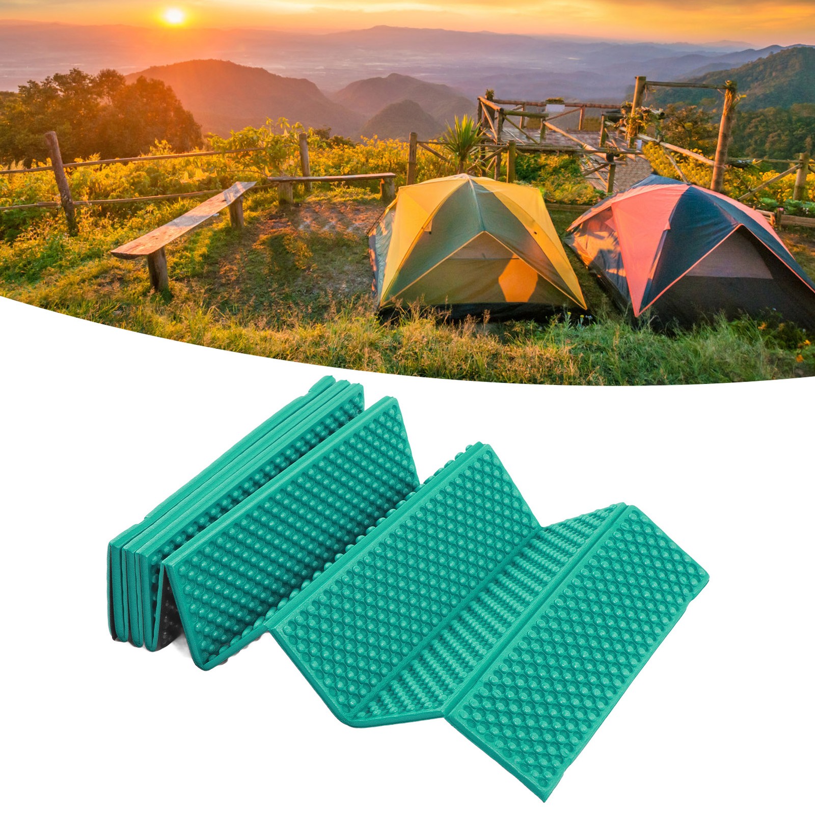 Double Egg Crate Sleeping Pad Thick Foam For Camping Outdoors