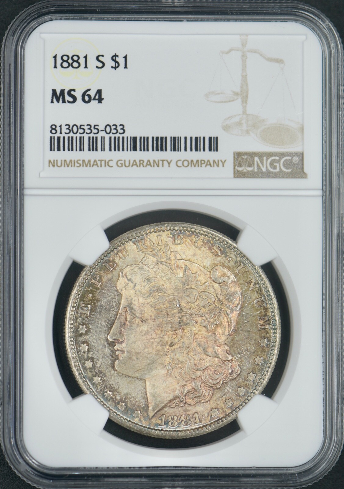 1881-S Morgan Silver Dollar - NGC MS64 - Toned - ✪COINGIANTS✪