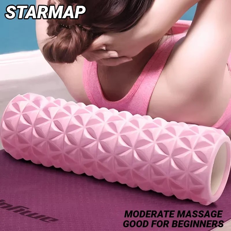 3D Diamond Foam EVA Massage Roller Hollow Yoga Column Fitness Equipment For Musc