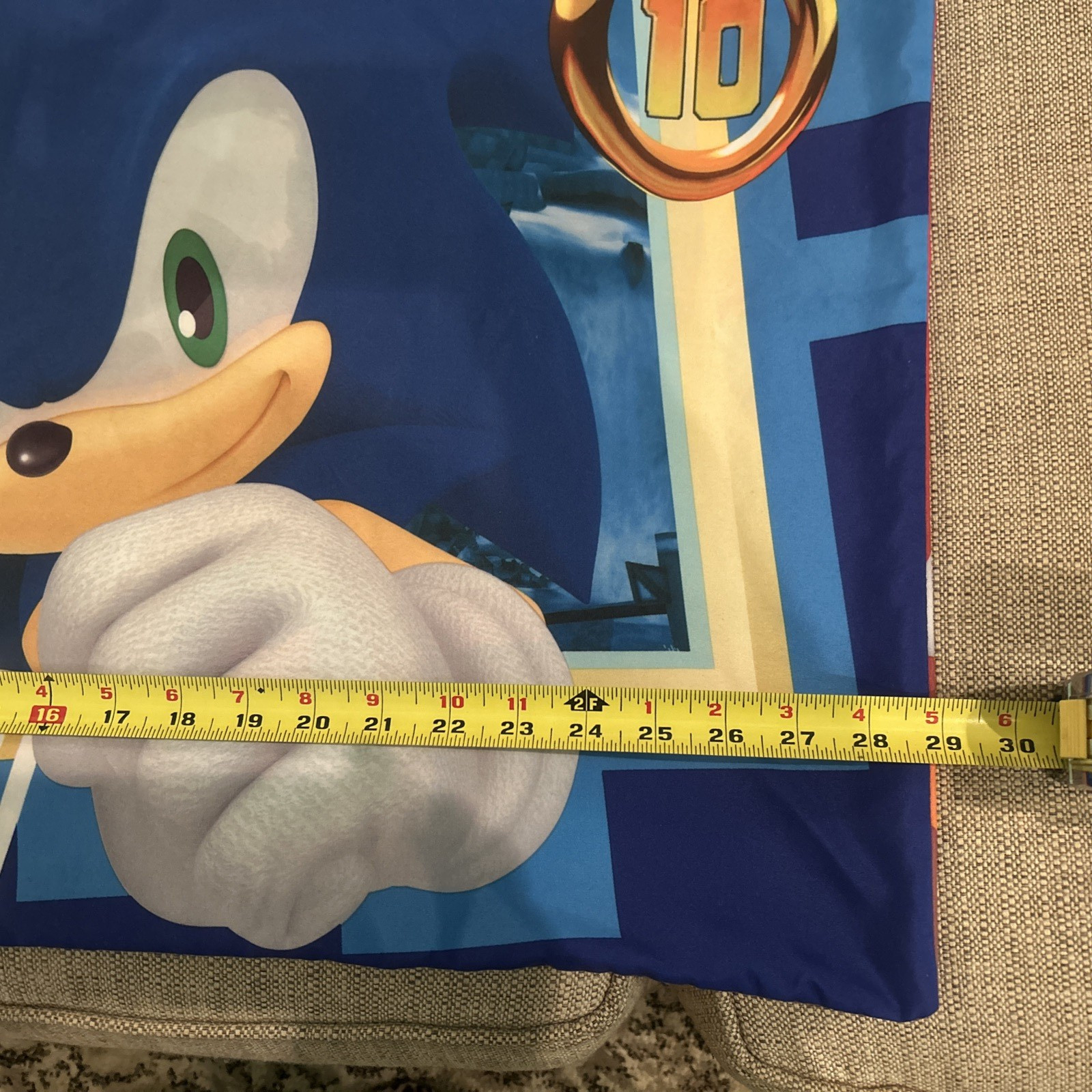 SONIC THE HEDGEHOG ~ Pillowcase ~ 2 Sided ~ Colorful ~ Standard size