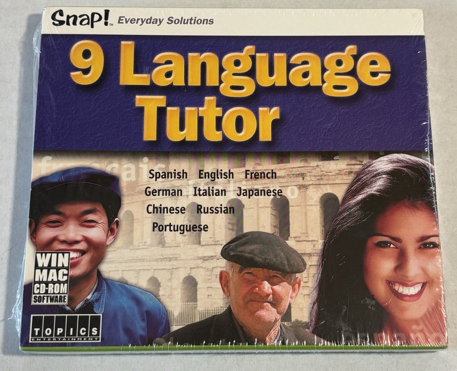 Snap! 9 Language Tutor CD-ROM Software Everyday Solutions 2003 New Sealed