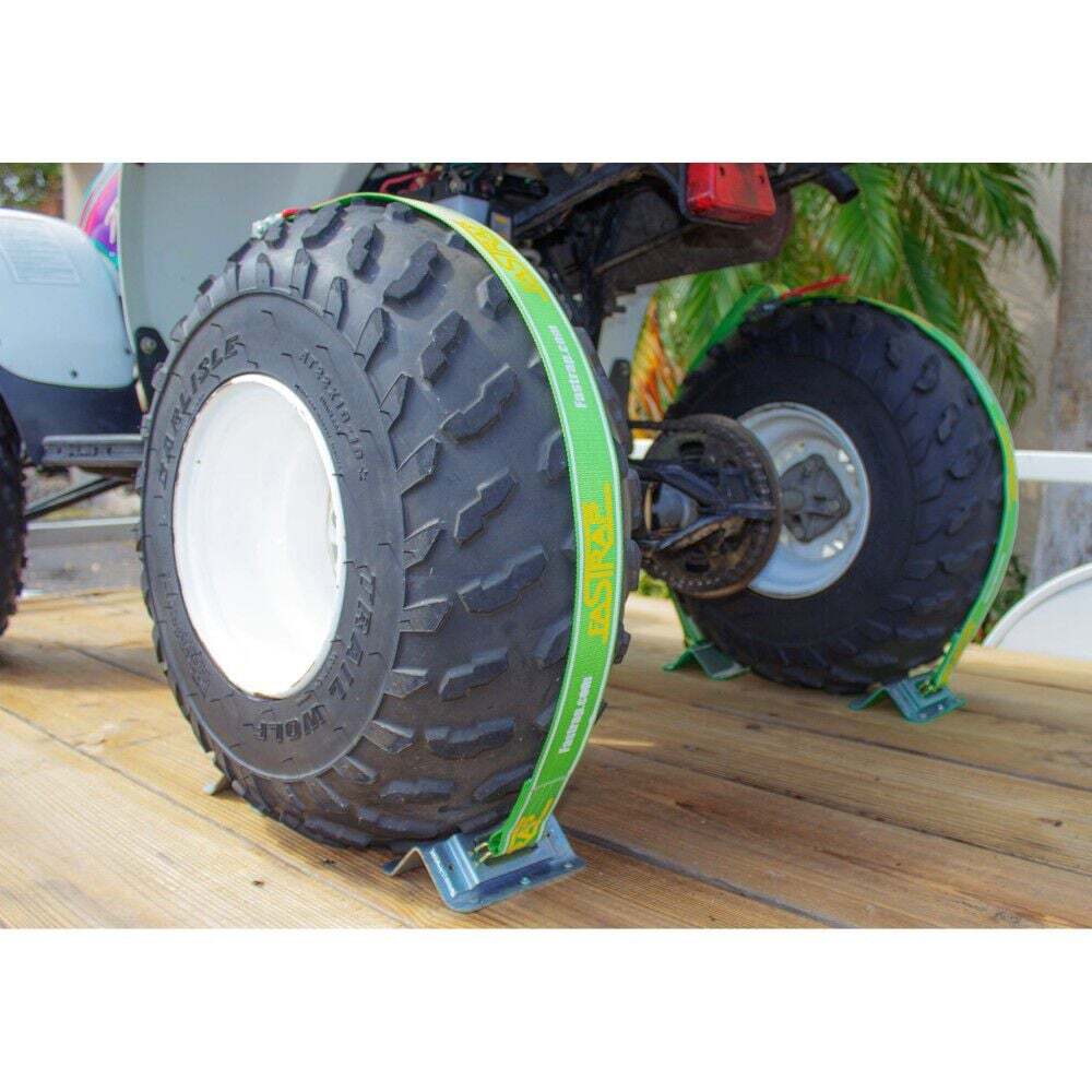 Green Touch 8In- 27In Wheel Tie Down Fastrap With E Clip