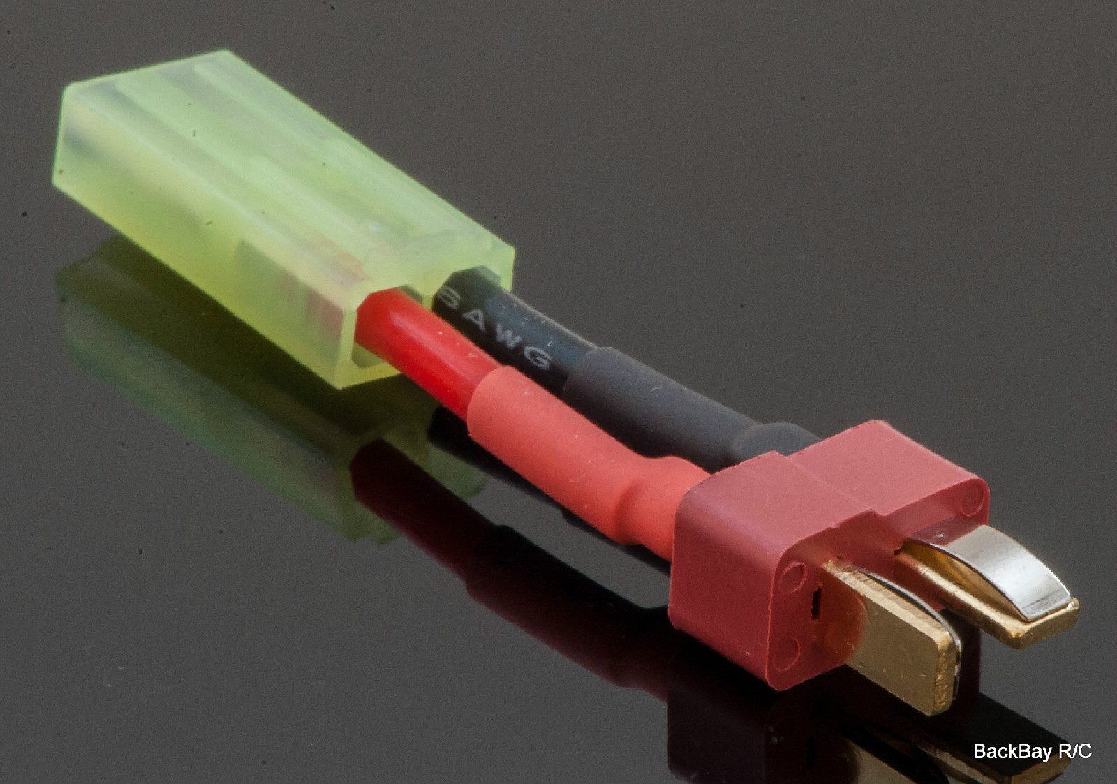 Mini-Tamiya Female to Male T-Plug (Deans' Style) Adapter - AirSoft Configuration