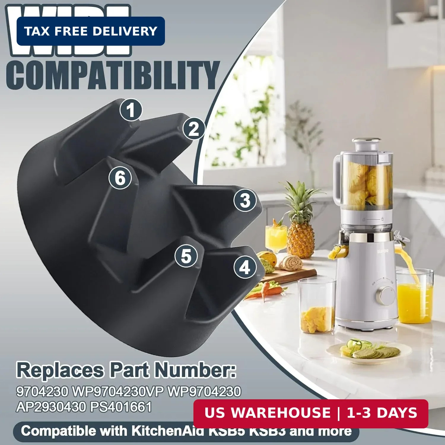 9704230 Blender Coupler with Spanner Kit Replacement Parts Compatible with Kitch
