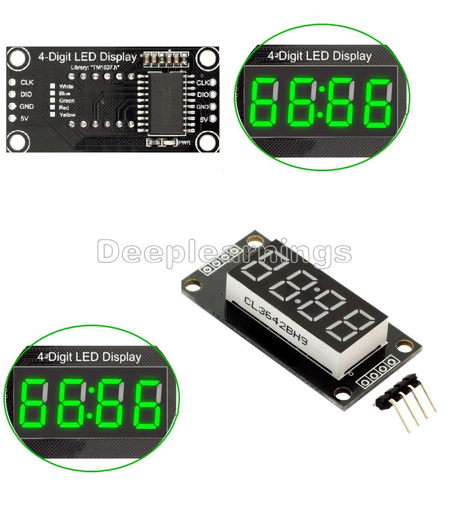0.56" inch Green TM1637 4Bit Digital LED Display Clock Tube Display For Arduino