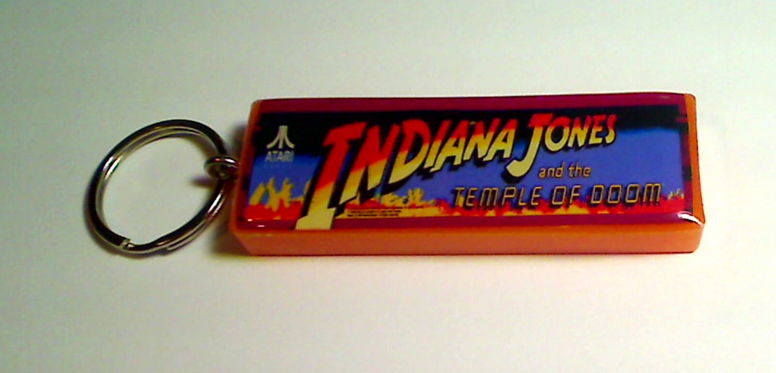 Indiana Jones Arcade Marquee Coin Door accessory Keychain