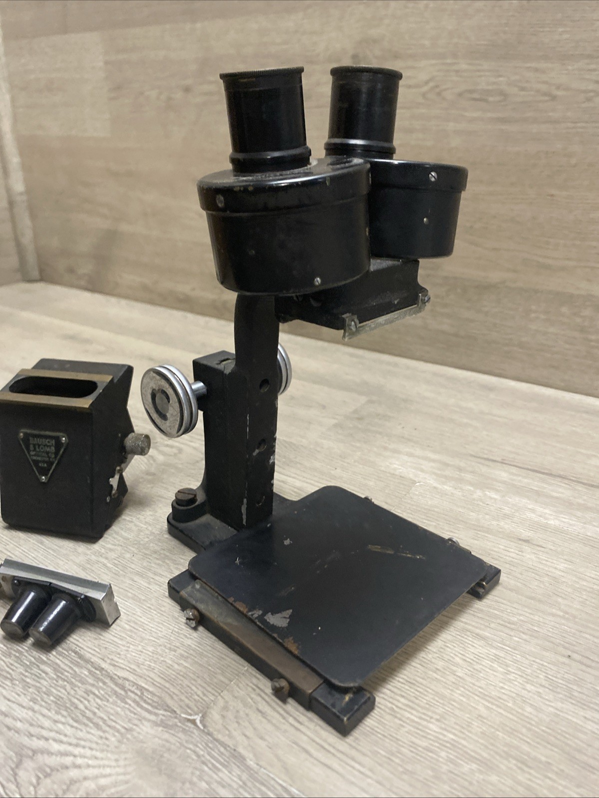 1920-30s Bausch & Lomb Microscope W/ Extras