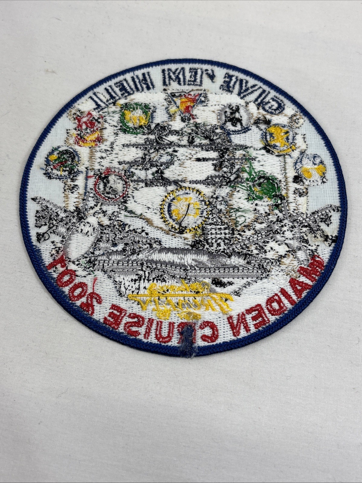 US Navy USS Harry S. Truman Maiden Voyage 2001 Patch Give ‘em Hell