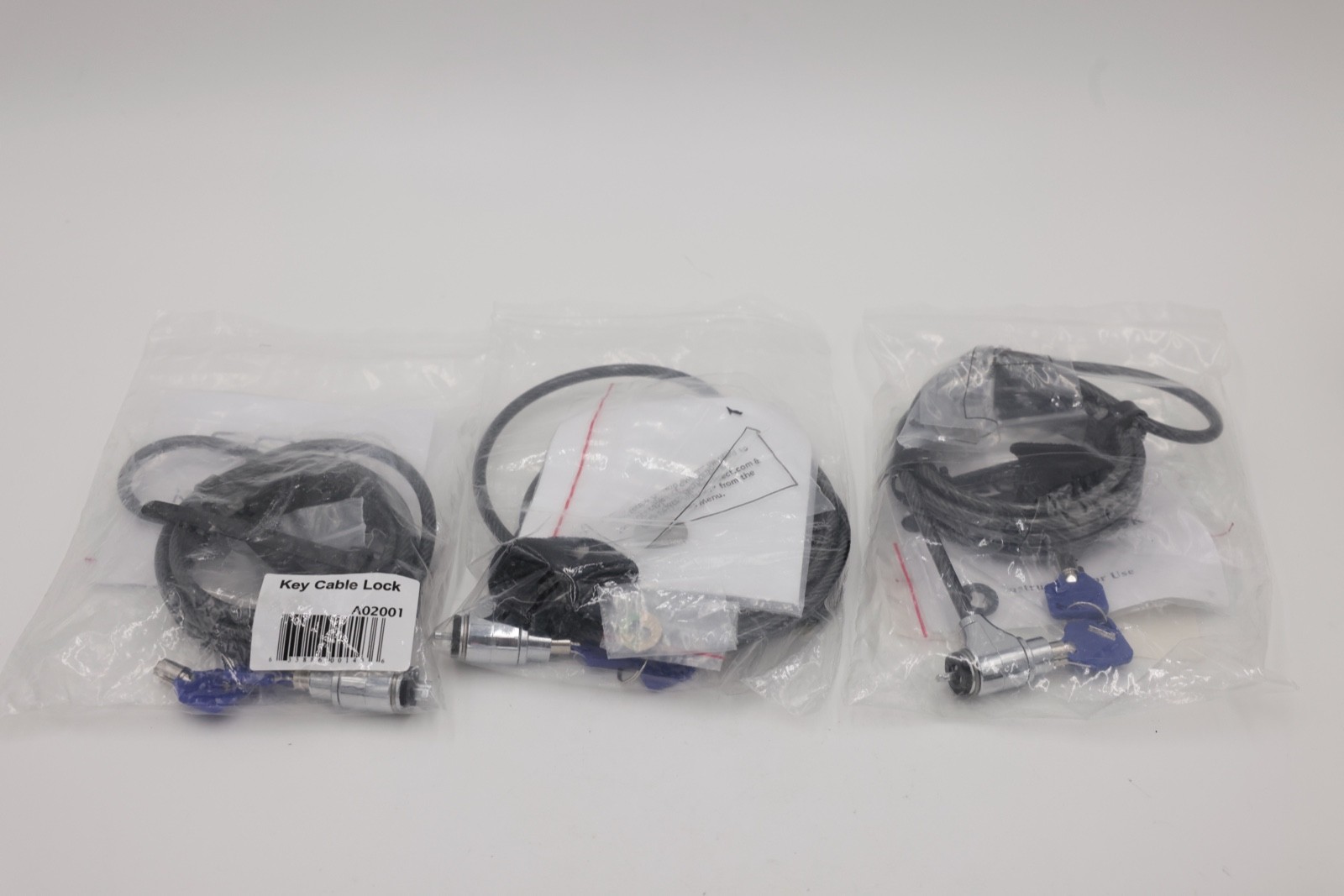 Codi Key Cable Lock w/Two Keys 6.5 feet length Brand New lot of 3