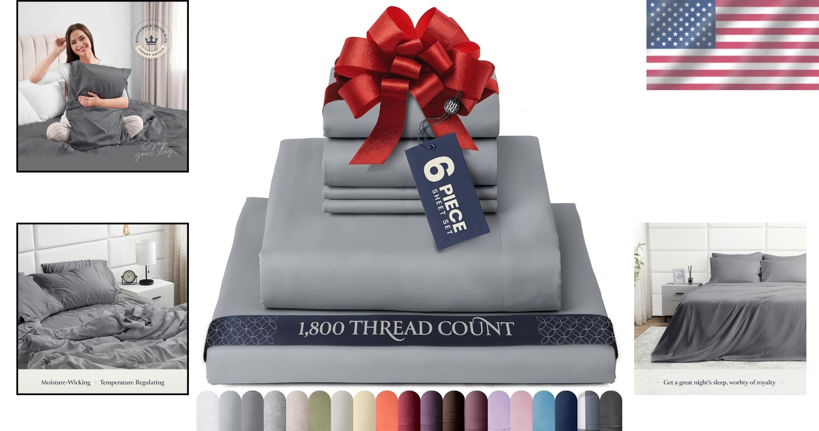 Breathable Microfiber King Sheet Set - 16 Inch Deep Pockets, 500-Night Guarantee