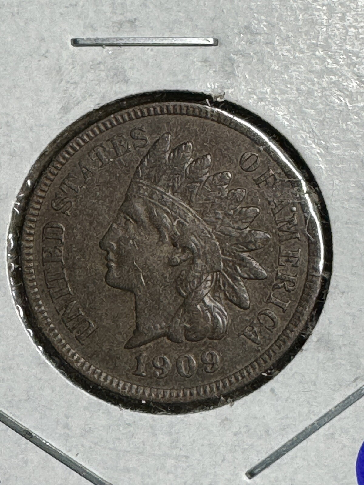 1909 Indian Head Cent, Great Details, Scratched Reverse, 99c shipping