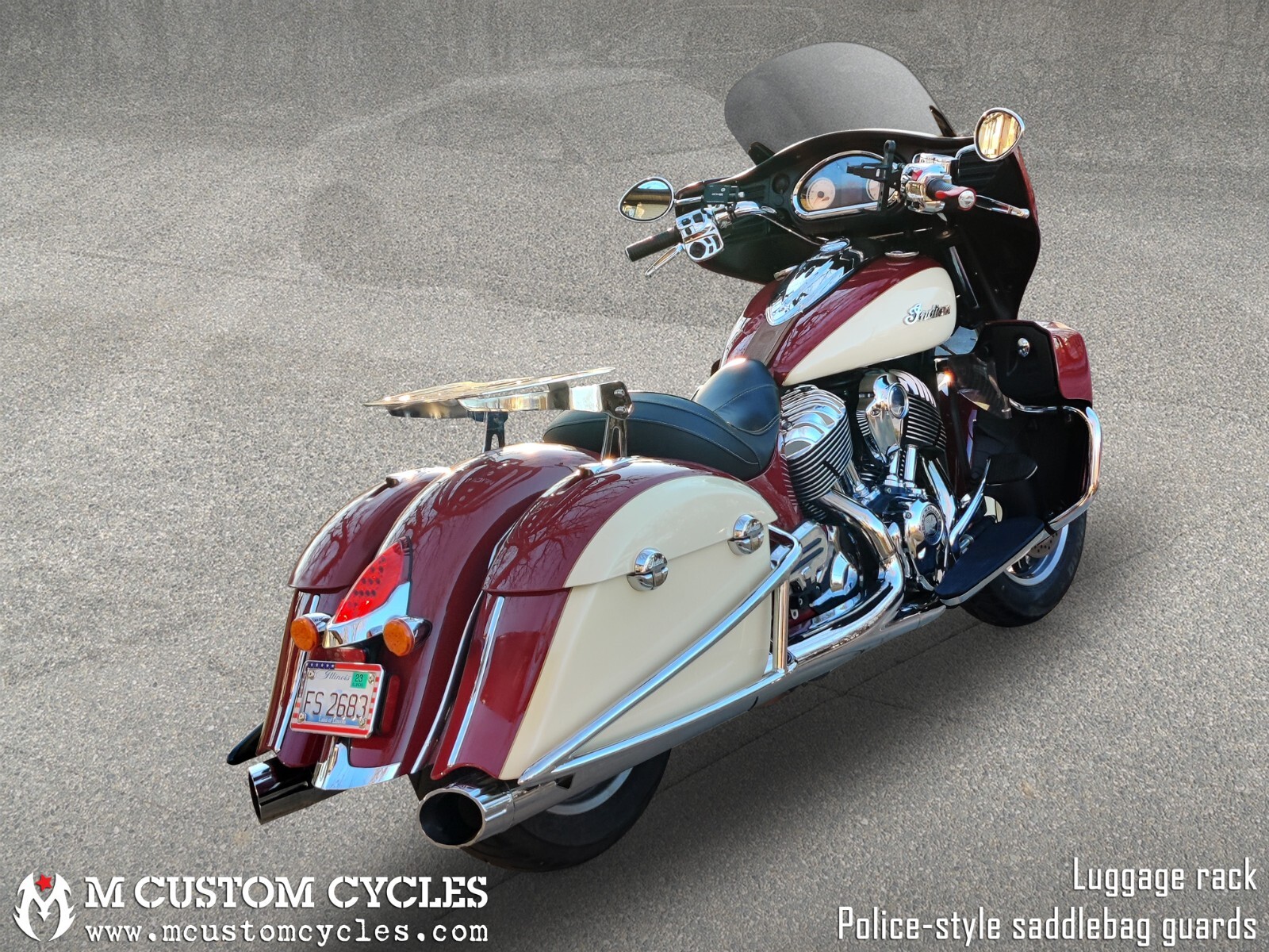 Police-Style Saddlebag Guards - Indian Chieftain, Roadmaster, Springfield, Chief