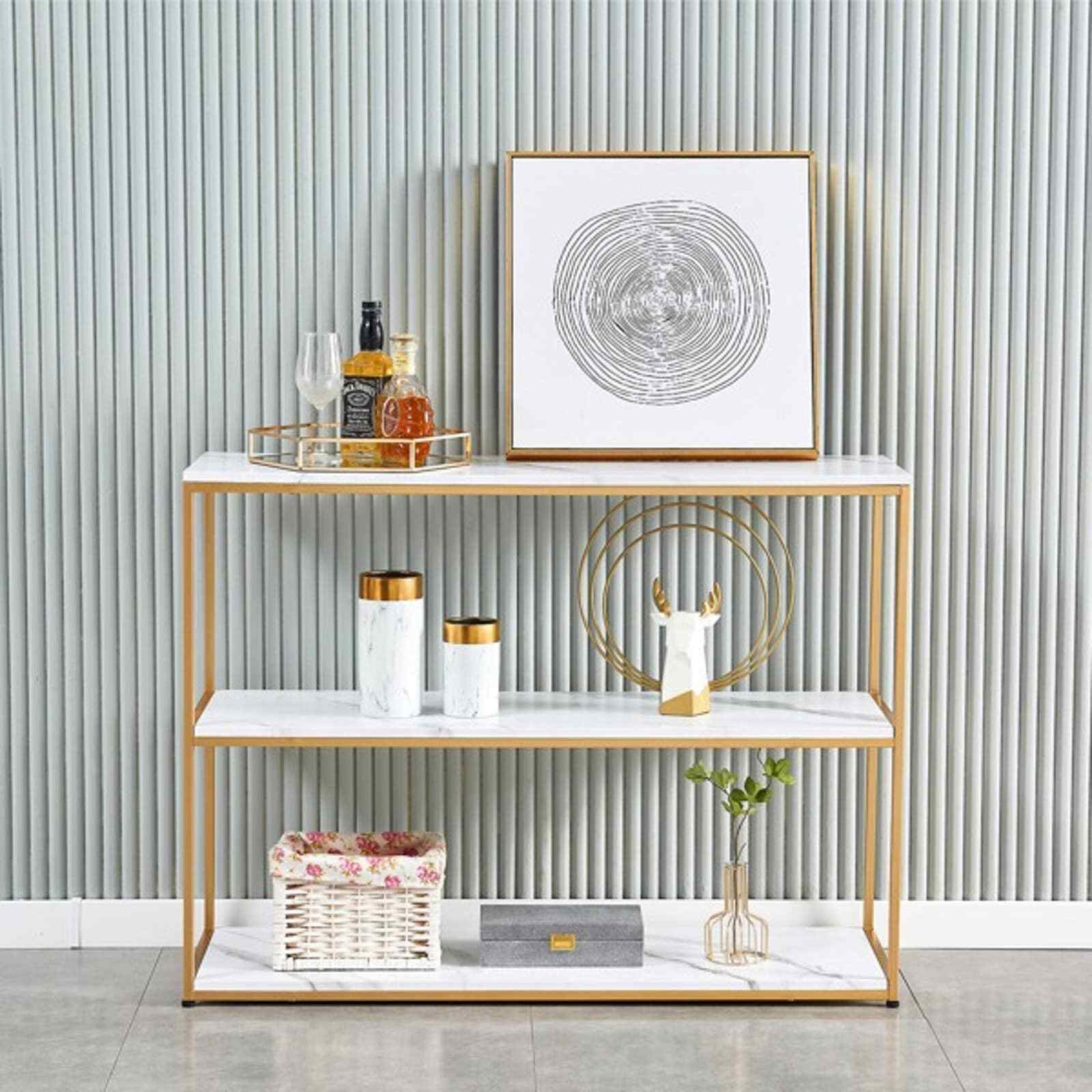 Brand New Console Table with 3 Shelves