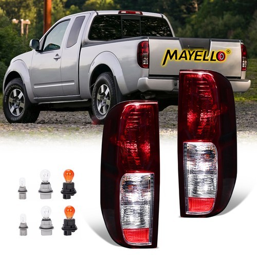 Smoke Rear Tail Lights For 05-21 Nissan Frontier 09-12 Suzuki Equator W/ Bulbs