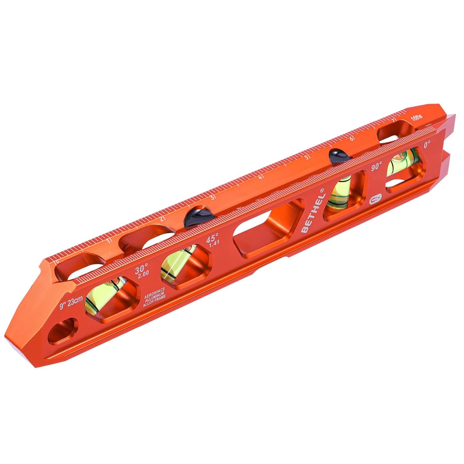 Magnetic Torpedo Level 9 Inch with 4 Bubble Vials V-Groove Magnetic Bubble