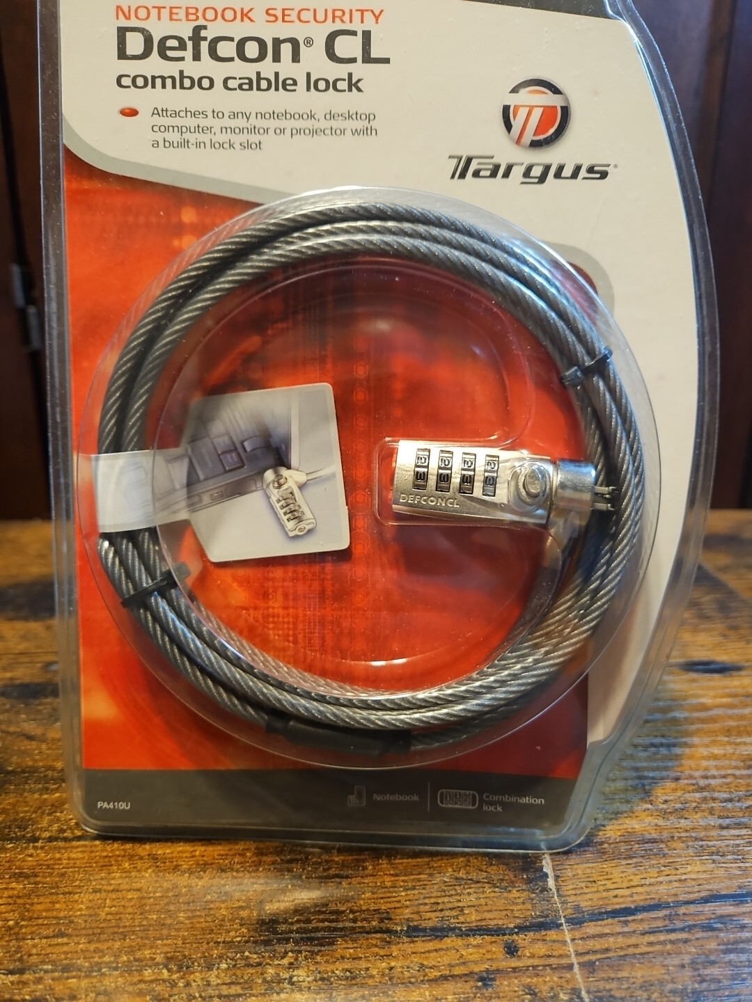 Targus Defcon CL 6.5 Foot Laptop/Notebook Combo Cable Lock #PF1