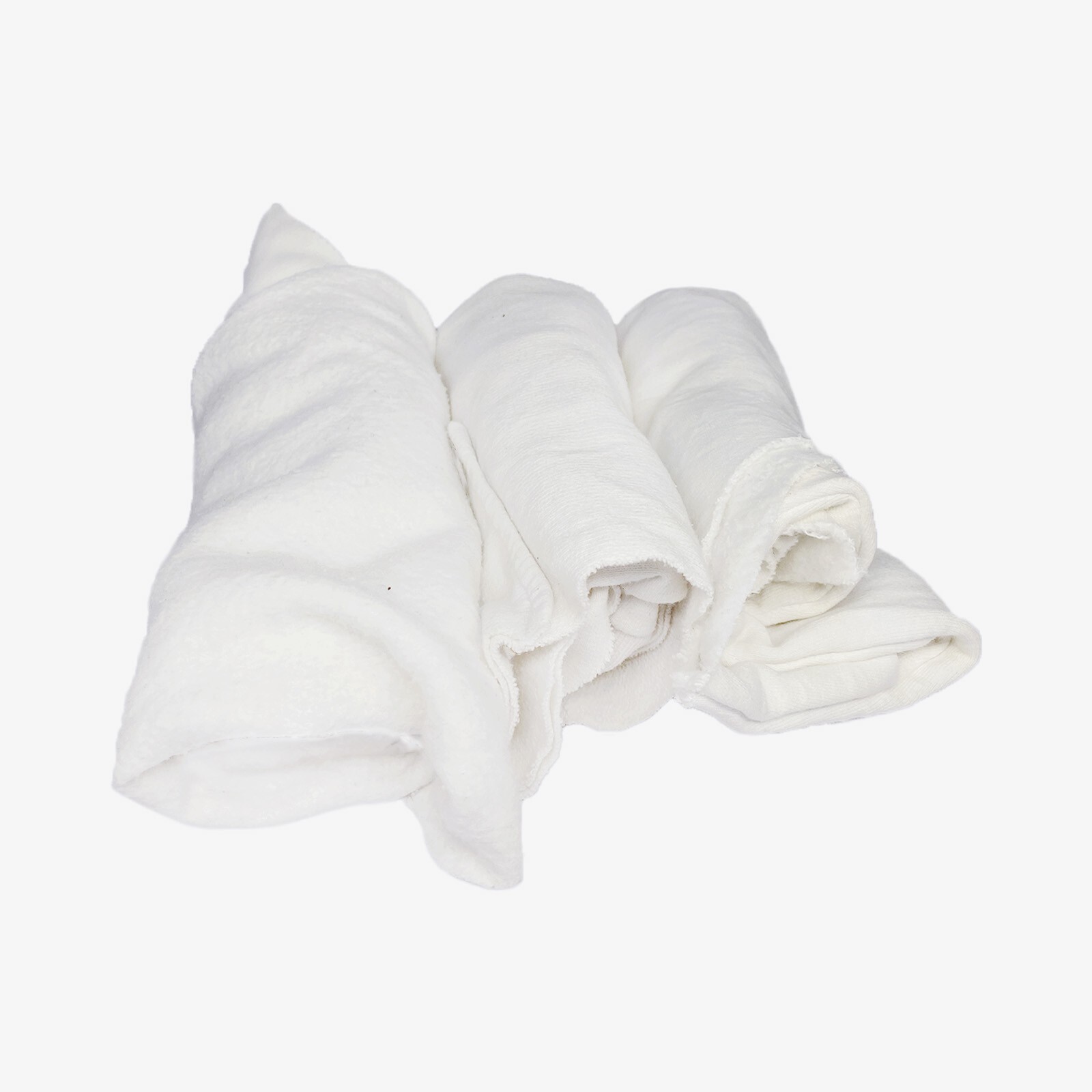 White Fleece 100% cotton Cleaning Rags - 50 lbs. box - Multipurpose Cleaning