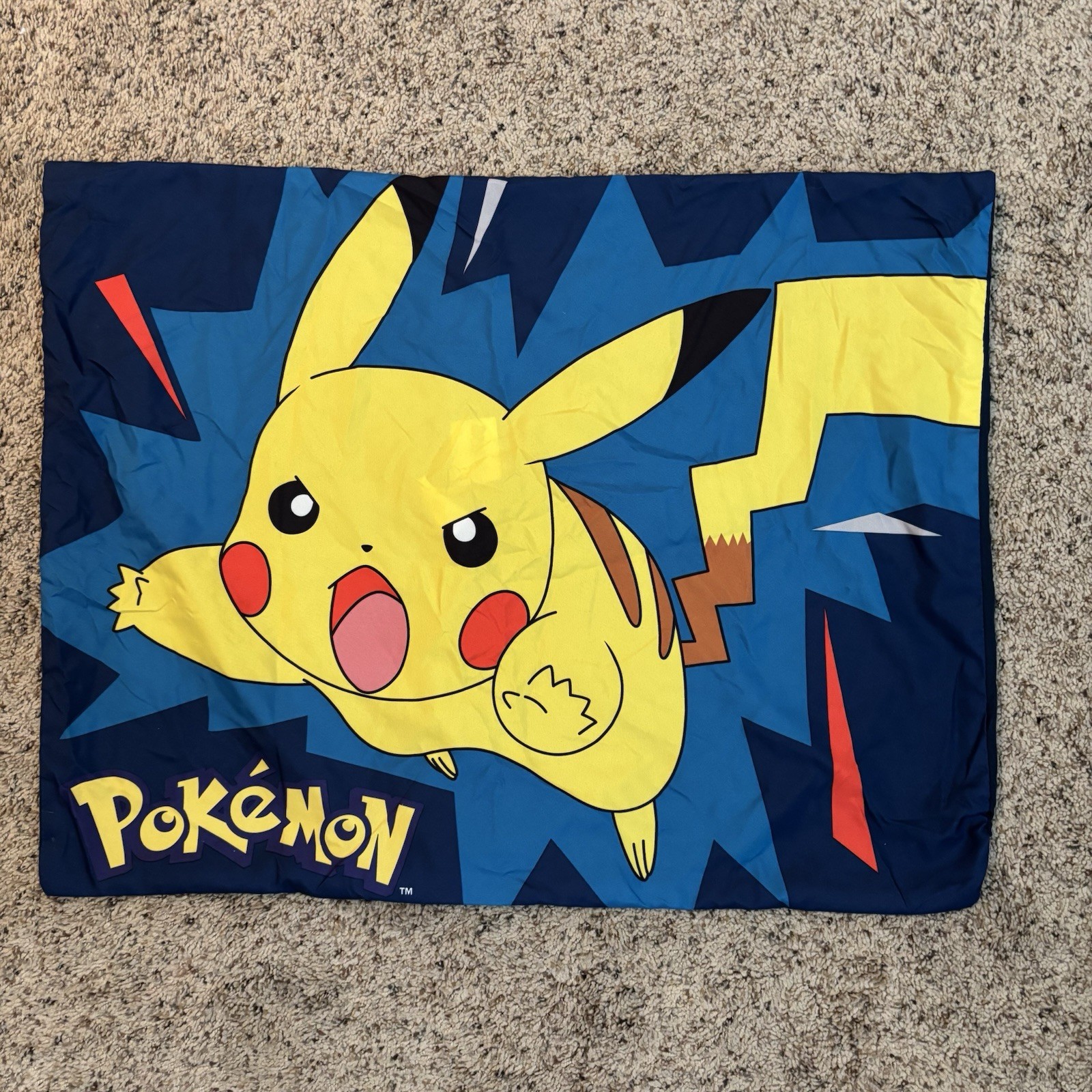 Pokémon Pikachu Blue & Yellow Standard Kids Pillowcase 100% Cotton