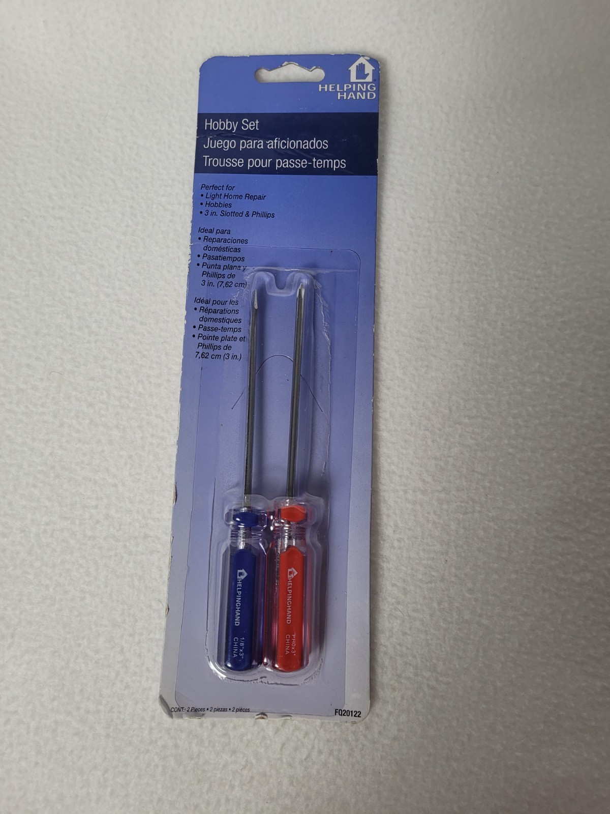 HELPING HAND 2 Piece Hobby Srewdriver Set 3in Slotted & Phillips