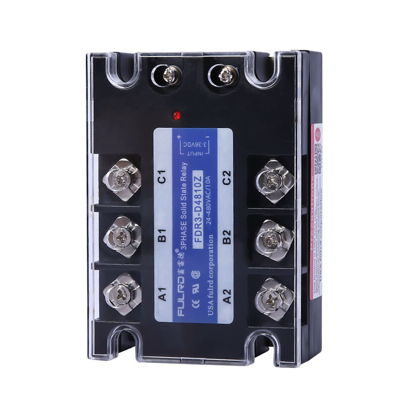 FULRD Three-phase solid state relay FDR3-D4810Z 10A DC-AC 24-480VAC 3-36VDC