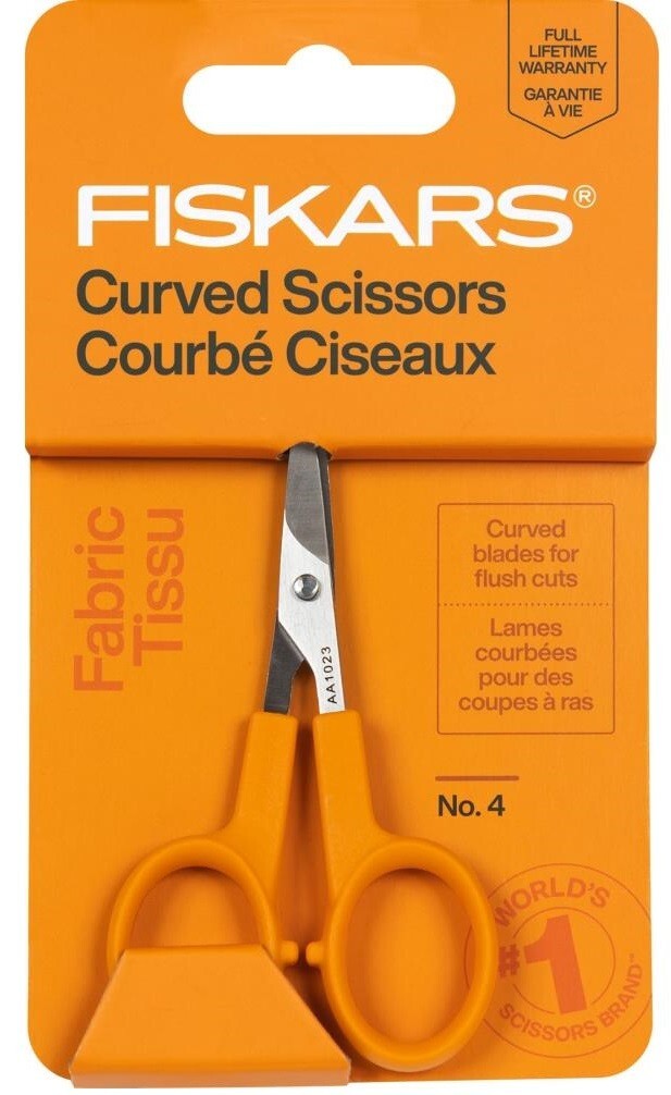 Fiskars Curved Detail Scissors No. 4, needlwork, crafts, cross stitch, sewing