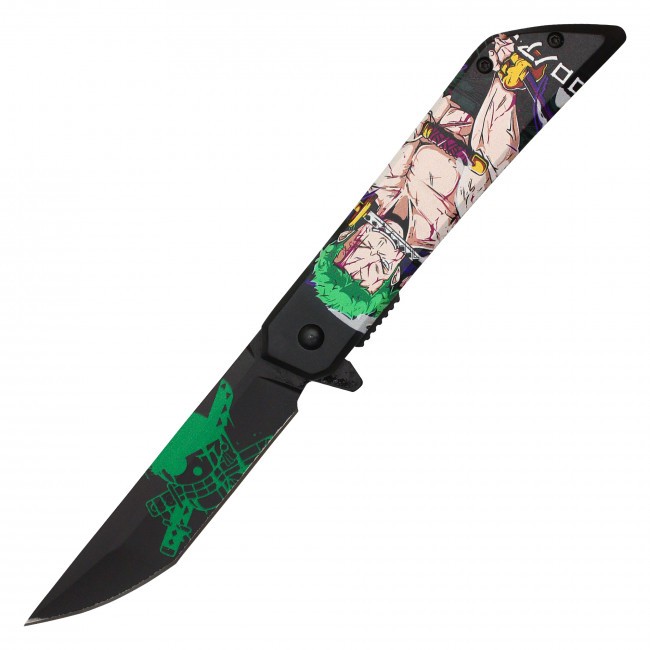 8" Zoro One Piece Spring Assisted Folding Pocket Knife EDC