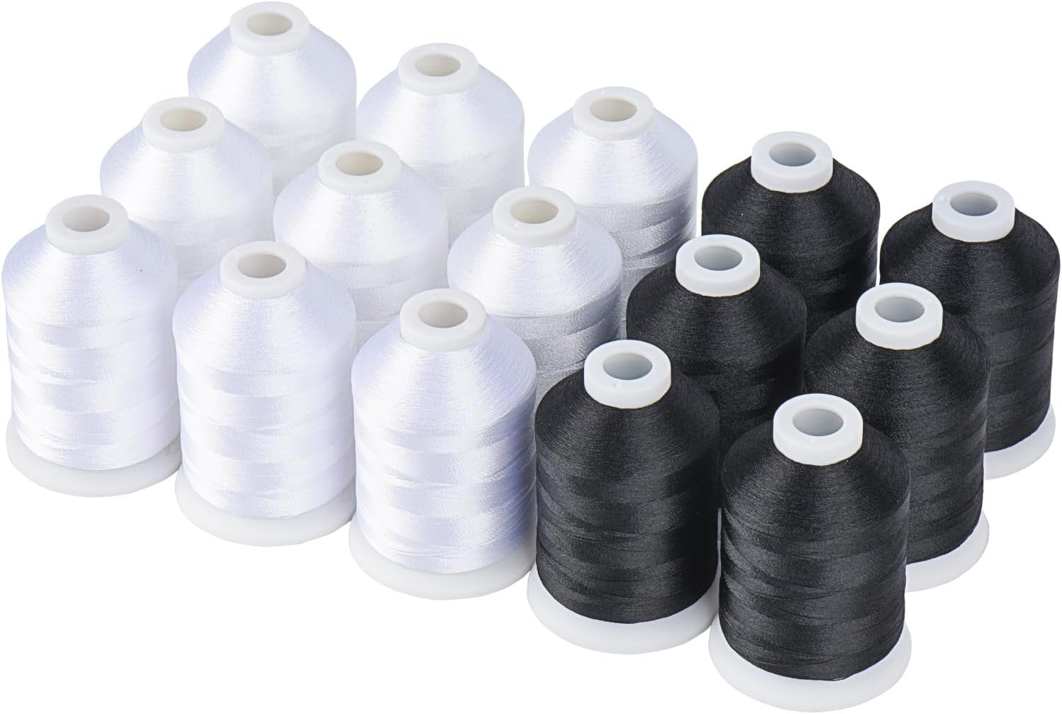 Machine Embroidery Thread with Storage Box Polyester 20 Options 15 Spools Set, E