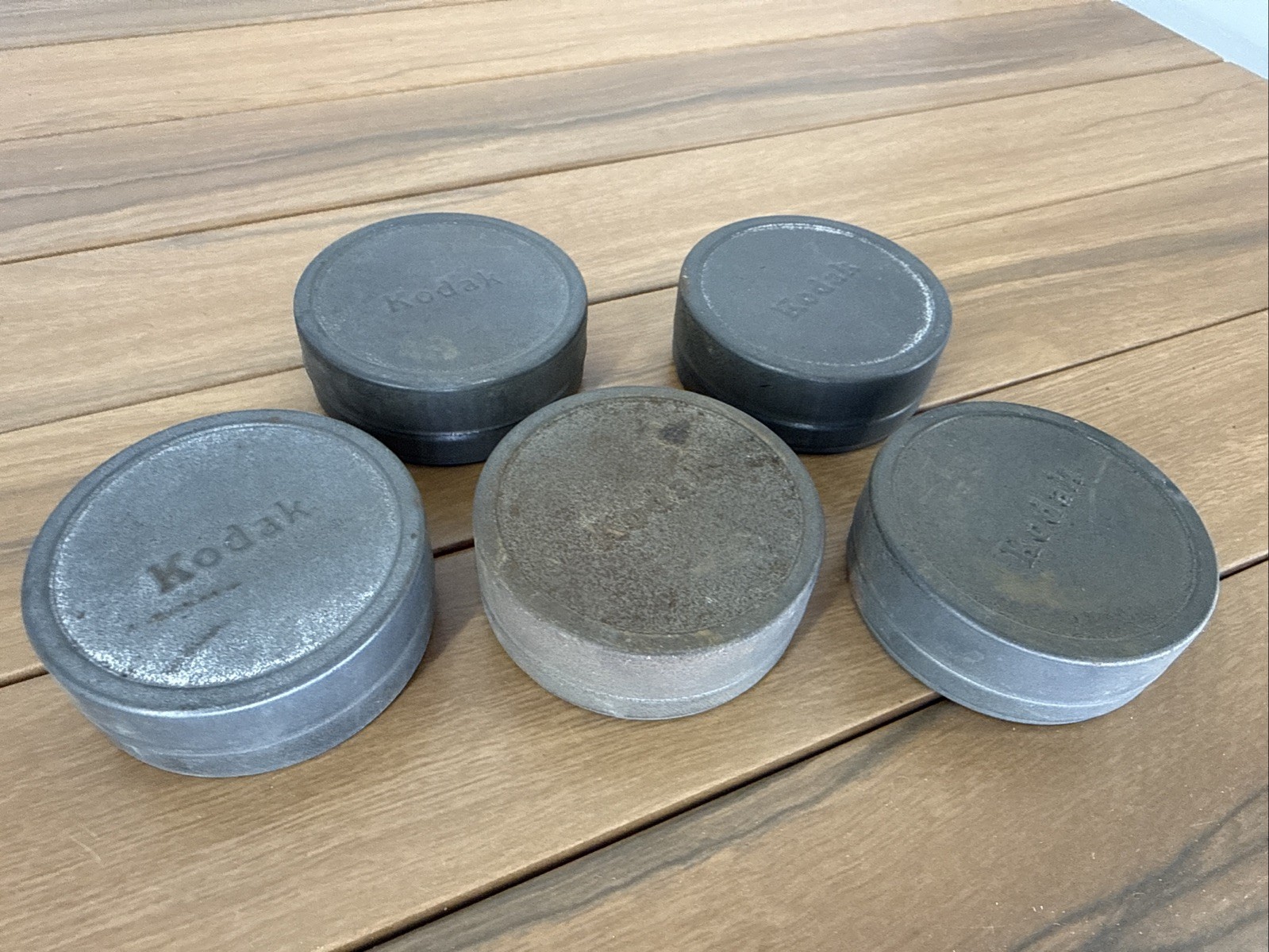 Vintage Kodak Film Tins, Small Round 2"x3/4", Lot of 5