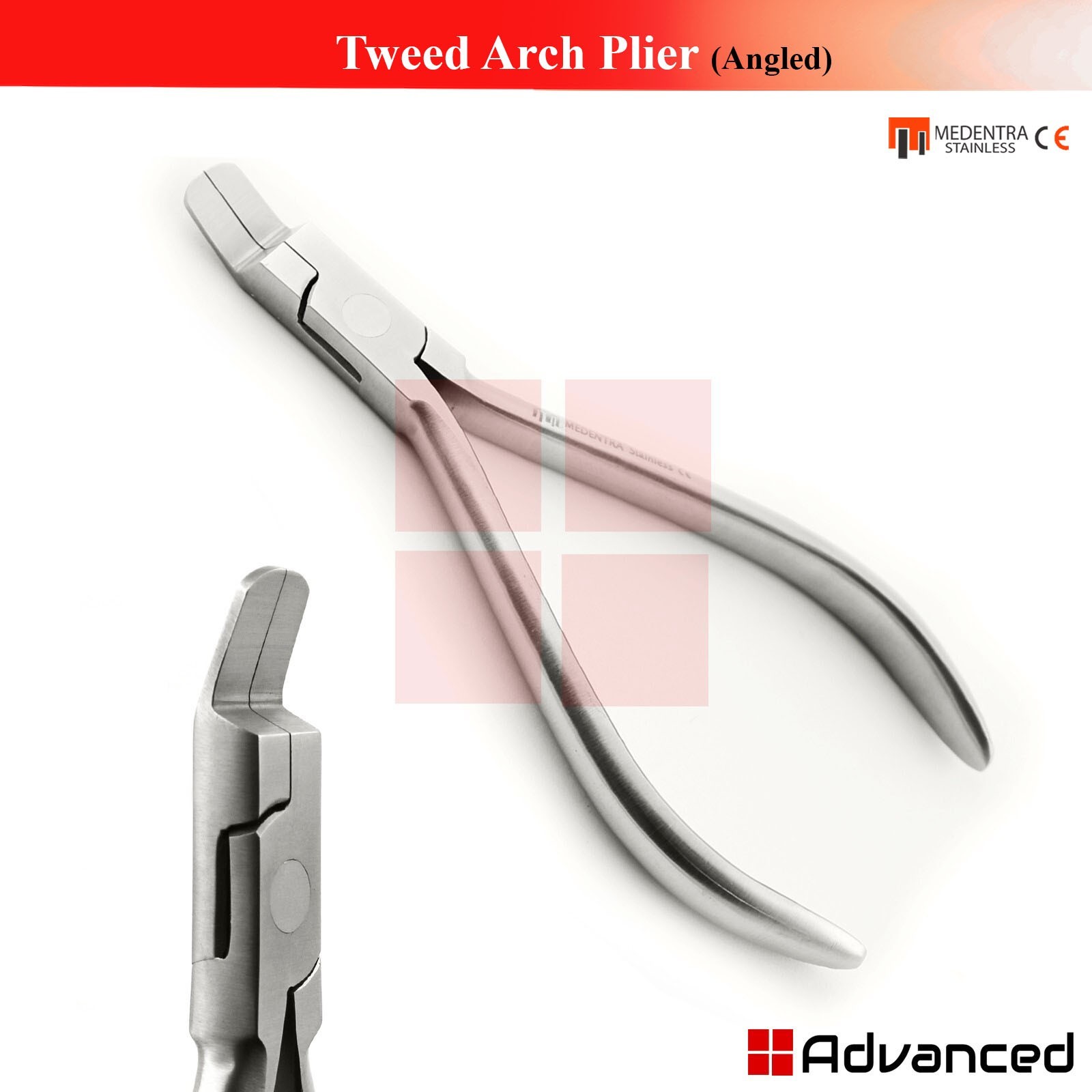 Tweed Arch Forming Plier Angled Tip 13cm Orthodontic Wire Bending Dental Tool