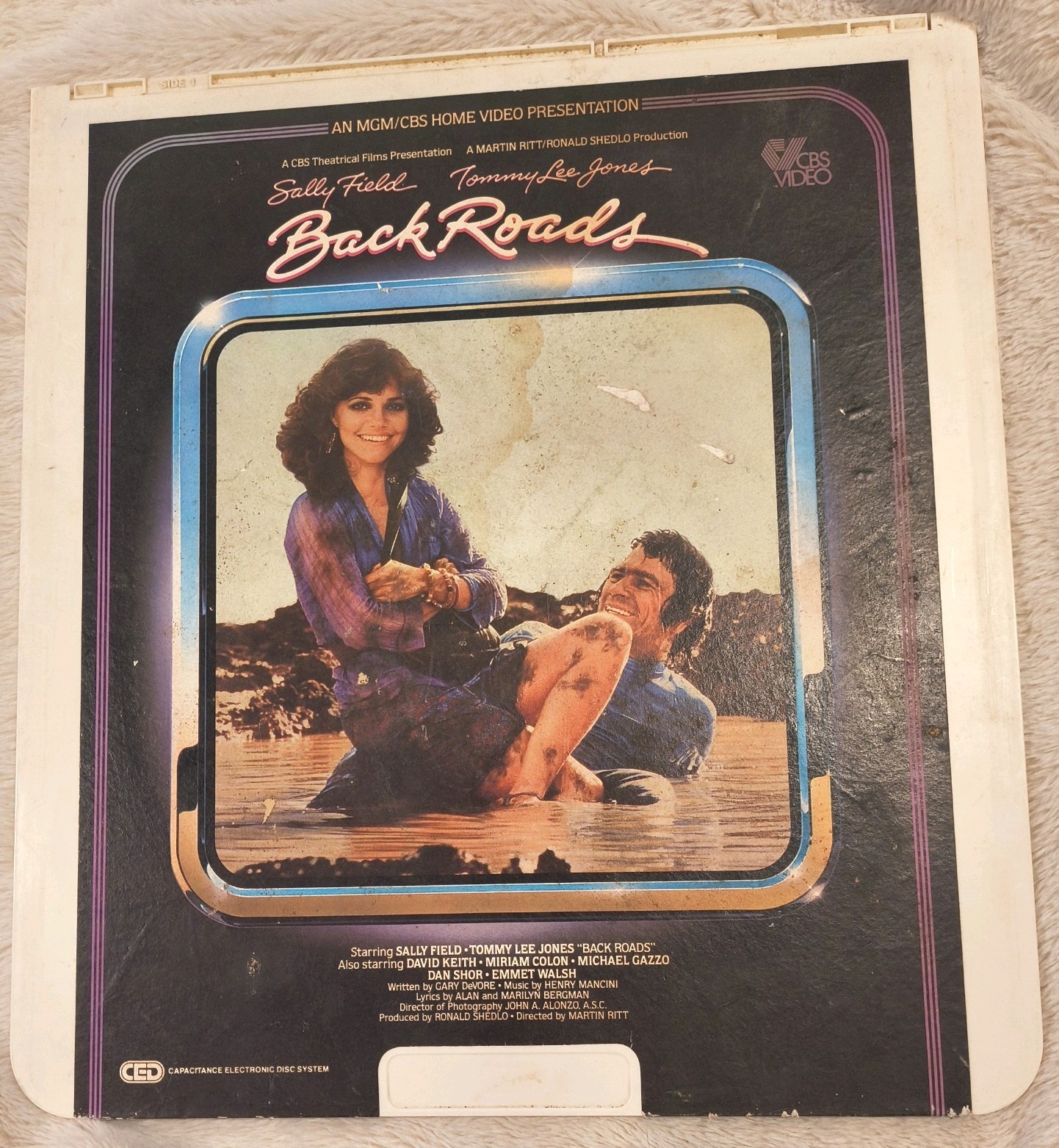 VG+ Tested Vintage/1981 BACK ROADS Movie on Laserdisc-CBS Video Original-RARE