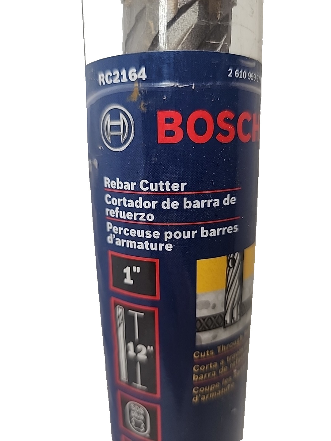 BOSCH RC2164 1 In. x 12 In. SDS-plus Rebar Cutter Carbide Tip
