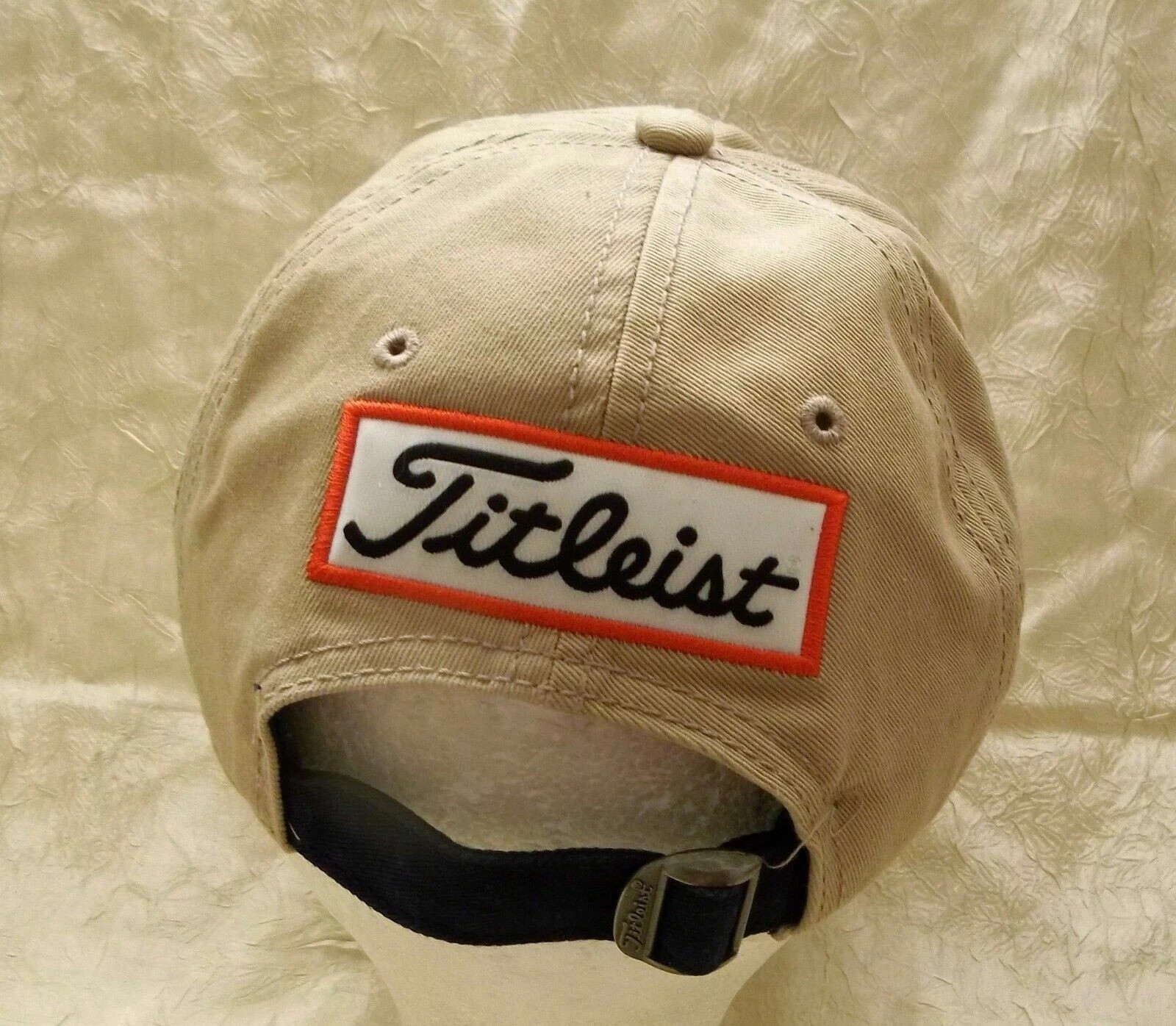Titleist Khaki Hat with Blue Lettering Adjustable Golf Cap